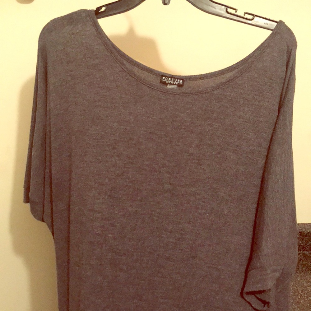 Gray sweater dress